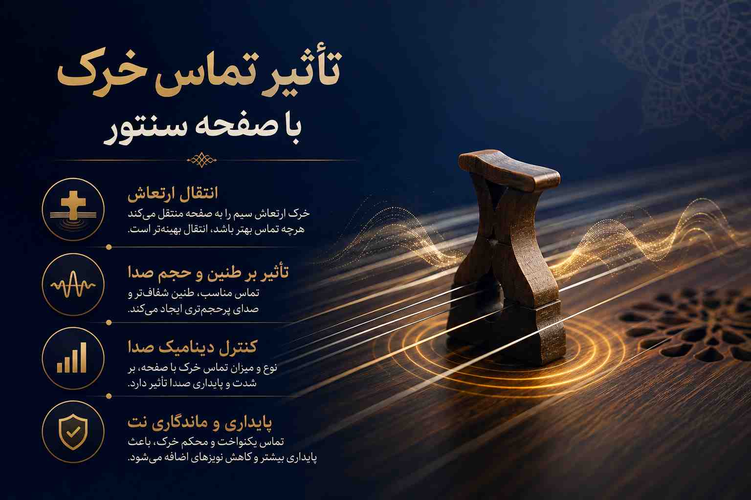 تأثیر تماس خرک با صفحه سنتور